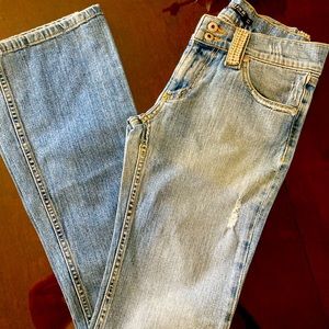 Allen B. By Allen Schwartz Light Blue Flare Jeans
